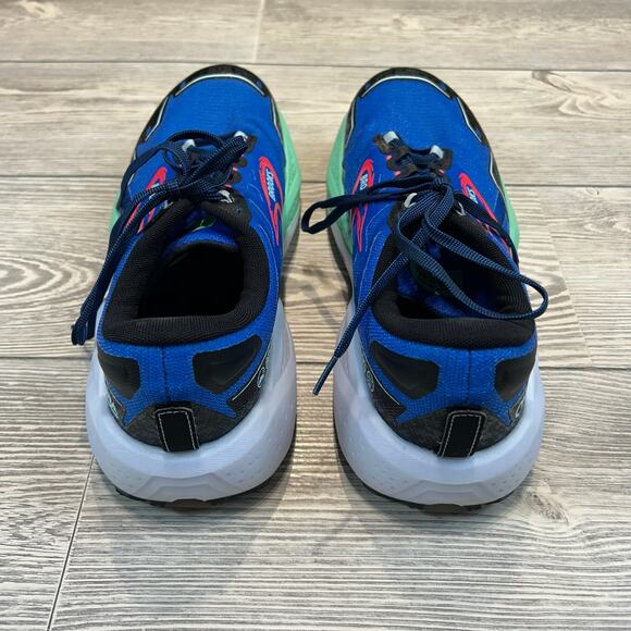 Brooks Caldera 7 Trail Running Shoes Men\'s Size 12 EUC Victoria Blue Spring Bud